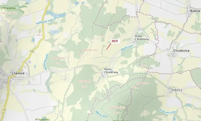 Dražba pole, Lhenice, 190 m2