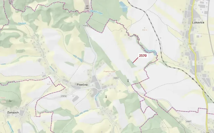 Dražba lesa, Písečná, 447 m2