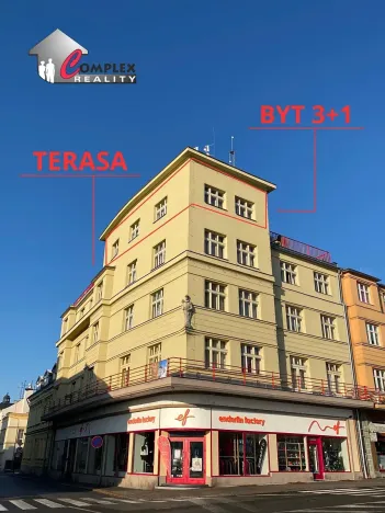 Pronájem bytu 3+1, Jablonec nad Nisou, 28. října, 98 m2