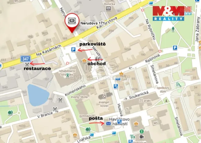 Pronájem kanceláře, Humpolec, Nerudova, 25 m2