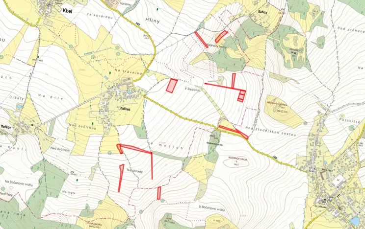 Prodej pole, Kbel, 41542 m2