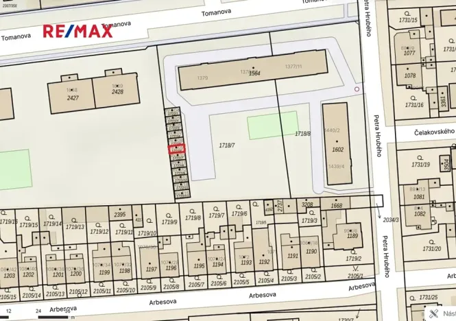 Pronájem garáže, Slaný, Tomanova, 18 m2