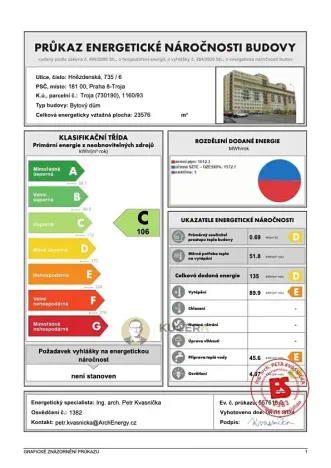 Prodej bytu 2+kk, Praha - Troja, Hnězdenská, 46 m2