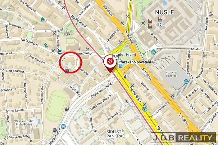 Pronájem kanceláře, Praha - Nusle, Lomnického, 20 m2