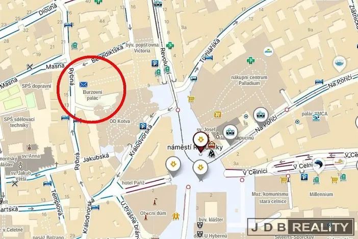 Pronájem kanceláře, Praha - Staré Město, Rybná, 60 m2