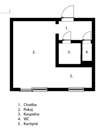 Prodej bytu 1+kk, Kladno, Mostecká, 28 m2