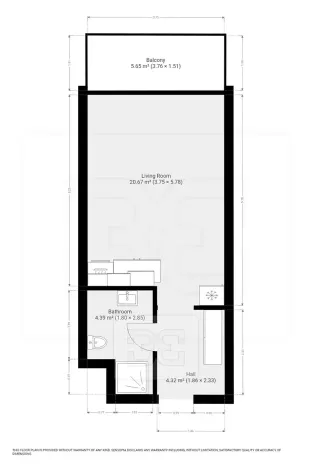 Pronájem bytu 1+kk, Praha - Hloubětín, Poděbradská, 32 m2