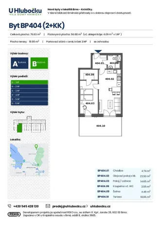Prodej bytu 2+kk, Brno, Ondrova, 77 m2