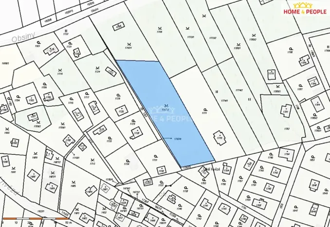 Prodej podílu zahrady, Praha - Lipence, 2442 m2