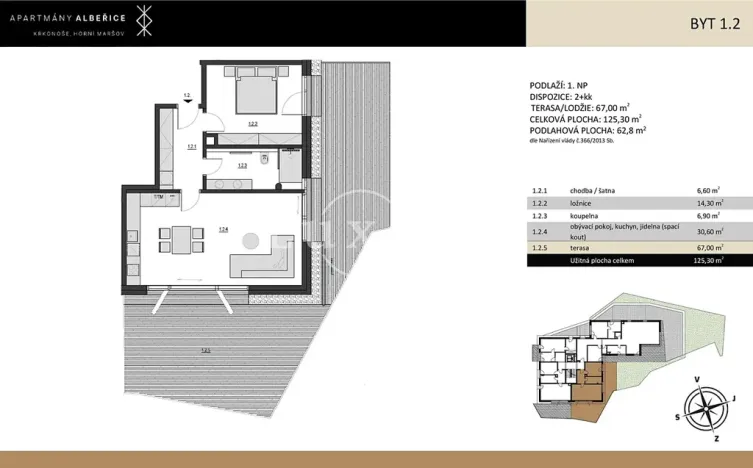 Prodej bytu 2+kk, Horní Maršov, 58 m2