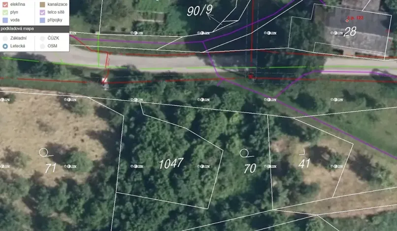 Dražba pozemku pro bydlení, Bušín, 3553 m2