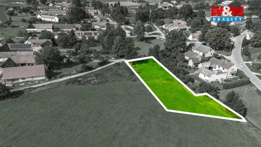 Prodej pozemku pro bydlení, Borovany - Vrcov, 1653 m2