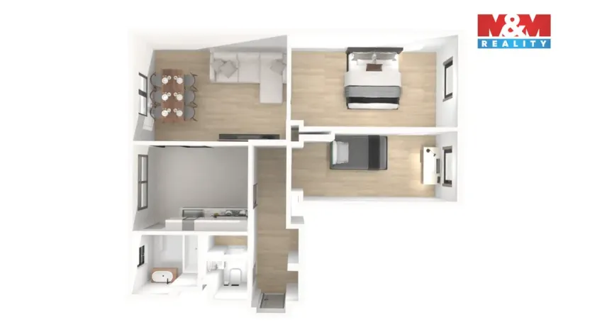 Prodej bytu 3+1, Srby, 72 m2