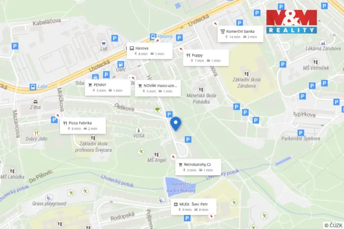 Pronájem bytu 3+kk, Praha - Modřany, Hasova, 65 m2