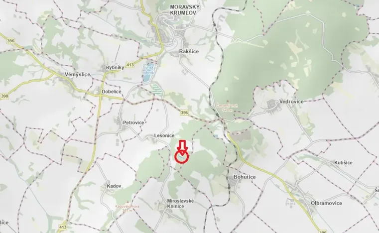 Prodej podílu lesa, Lesonice, 814 m2