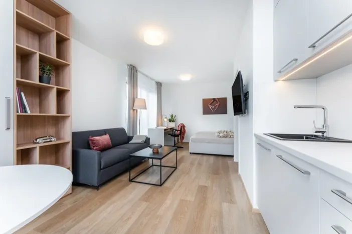 Pronájem bytu 1+kk, Plzeň - Skvrňany, Františka Kováříka, 39 m2