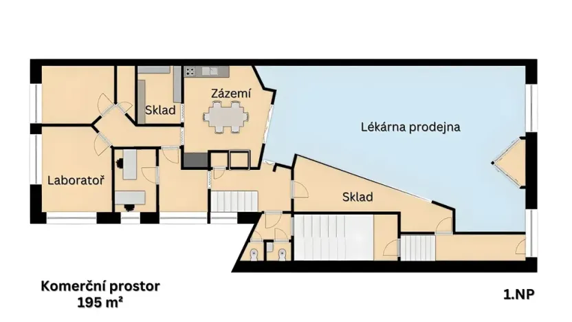 Prodej obchodního prostoru, Zlín, třída Tomáše Bati, 1023 m2