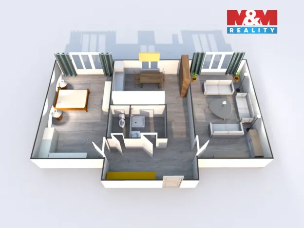 Prodej bytu 2+1, Ostrava - Zábřeh, Krasnoarmejců, 52 m2