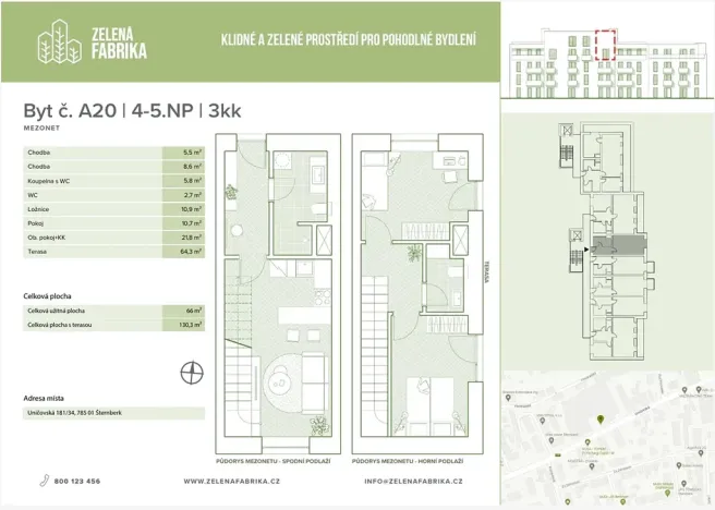Prodej bytu 3+kk, Šternberk, Uničovská, 66 m2