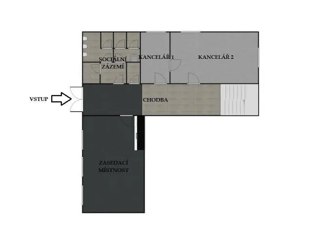 Pronájem kanceláře, Brno - Židenice, Kosmákova, 50 m2