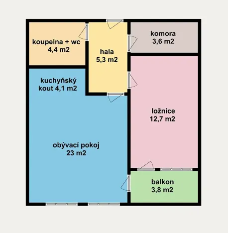 Prodej bytu 2+kk, Praha - Prosek, Nad šestikopy, 57 m2