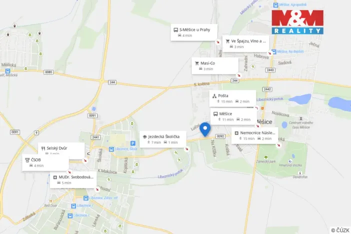 Pronájem bytu 2+1, Měšice, Revoluční, 42 m2