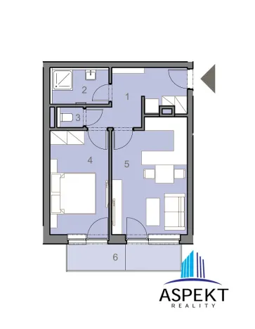 Pronájem bytu 2+kk, Praha, Formanská, 42 m2