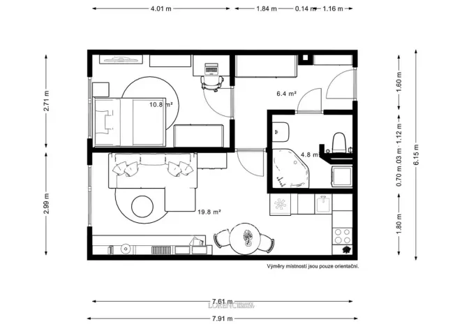 Prodej bytu 2+kk, Praha - Kamýk, Cílkova, 42 m2