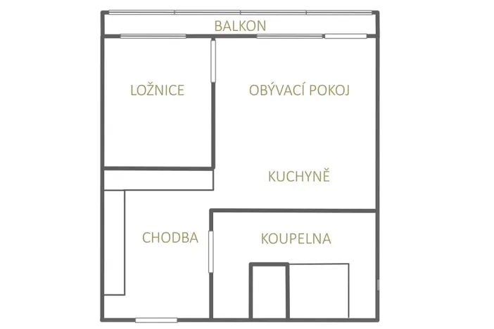Pronájem bytu 2+kk, Bílina, Bezejmenná, 49 m2