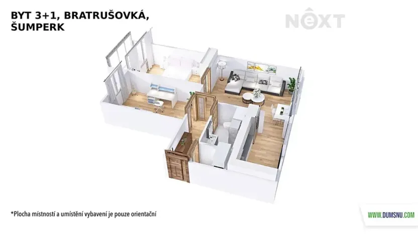 Prodej bytu 3+1, Šumperk, Bratrušovská, 68 m2