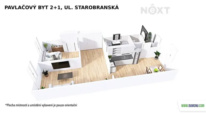Pronájem bytu 2+1, Šumperk, Starobranská, 73 m2