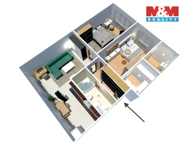 Prodej bytu 3+1, Most, Jožky Jabůrkové, 68 m2