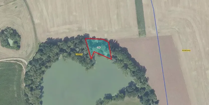 Prodej pozemku, Tři Dvory, 1825 m2