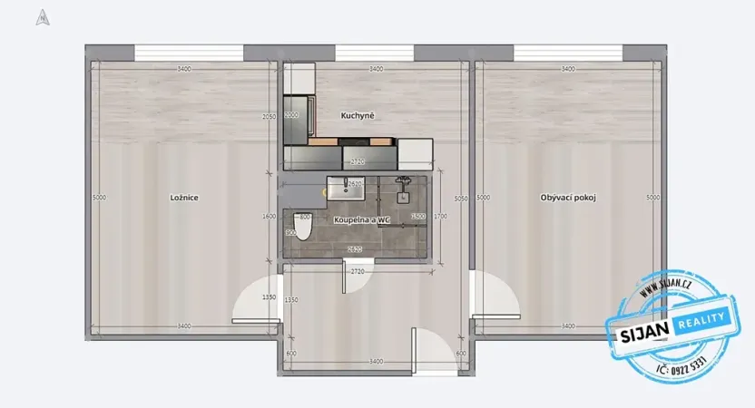 Prodej bytu 2+1, Ostrava, Jiskřiček, 56 m2