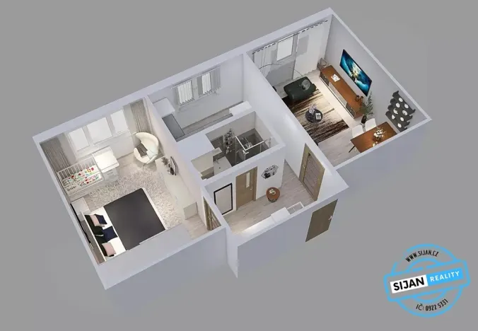 Prodej bytu 2+1, Ostrava, Jiskřiček, 56 m2