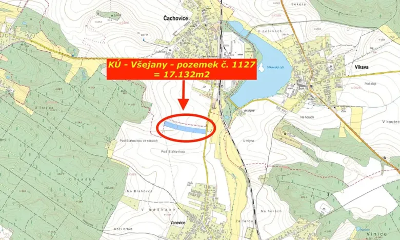 Prodej pole, Čachovice, 81755 m2