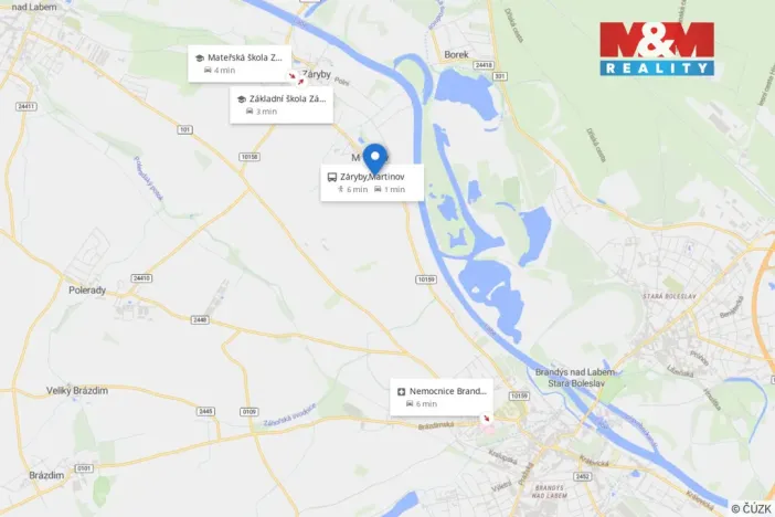 Prodej pozemku pro bydlení, Záryby - Martinov, 1454 m2