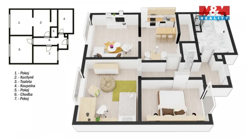 Prodej bytu 3+1, Hradec Králové - Kukleny, Pražská třída, 91 m2