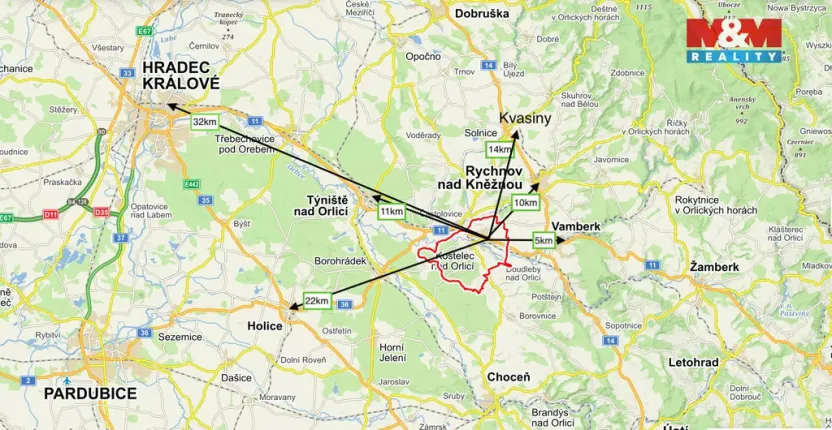 Prodej zahrady, Kostelec nad Orlicí, 410 m2