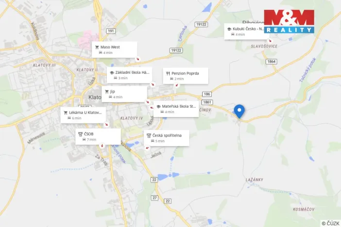 Prodej zahrady, Klatovy - Čínov, 730 m2