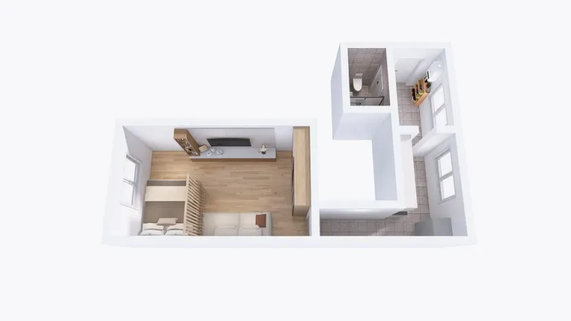 Pronájem bytu 1+1, Šumperk, Žerotínova, 40 m2