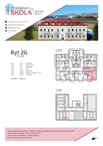 Prodej bytu 3+kk, Mladé Buky, 76 m2