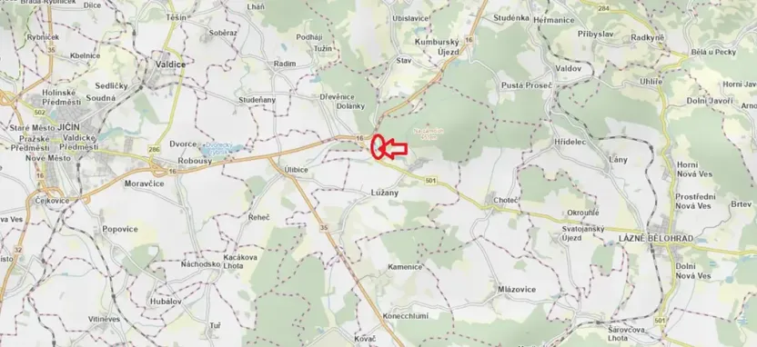 Prodej lesa, Lužany, 2098 m2