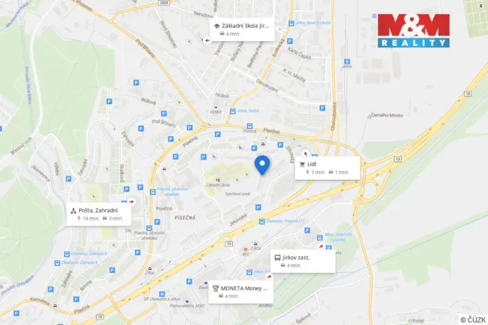 Prodej bytu 2+1, Chomutov, Jirkovská, 61 m2