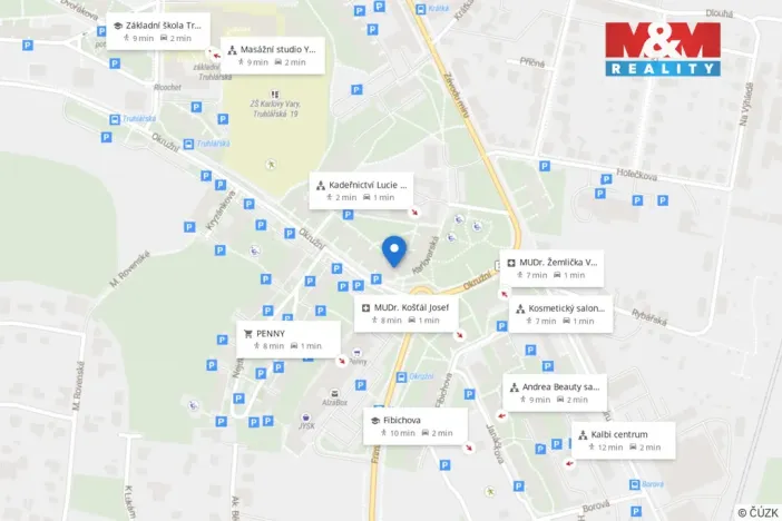 Pronájem bytu 1+1, Karlovy Vary - Stará Role, Okružní, 36 m2