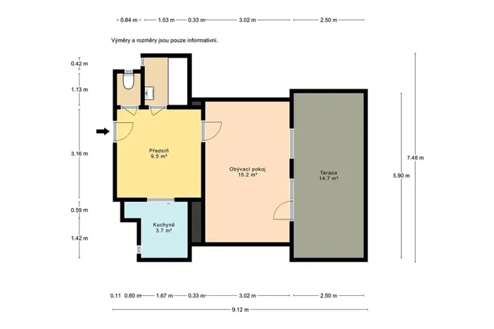 Prodej bytu 1+1, Praha - Žižkov, Baranova, 49 m2
