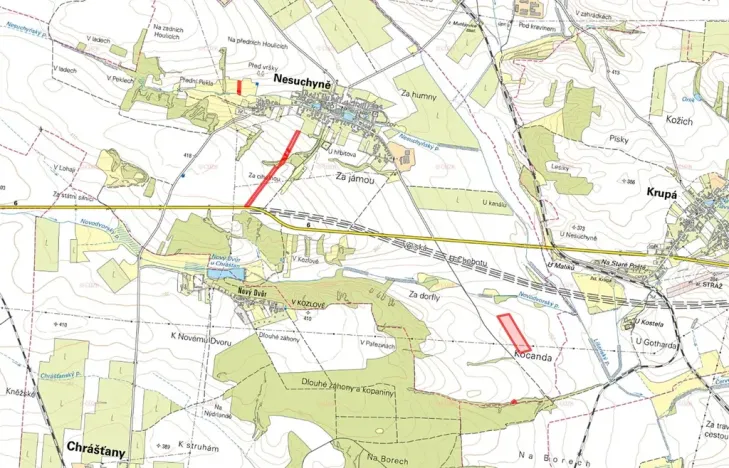 Prodej pole, Nesuchyně, 14222 m2