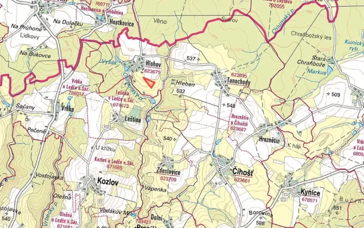 Prodej pole, Číhošť, 22104 m2