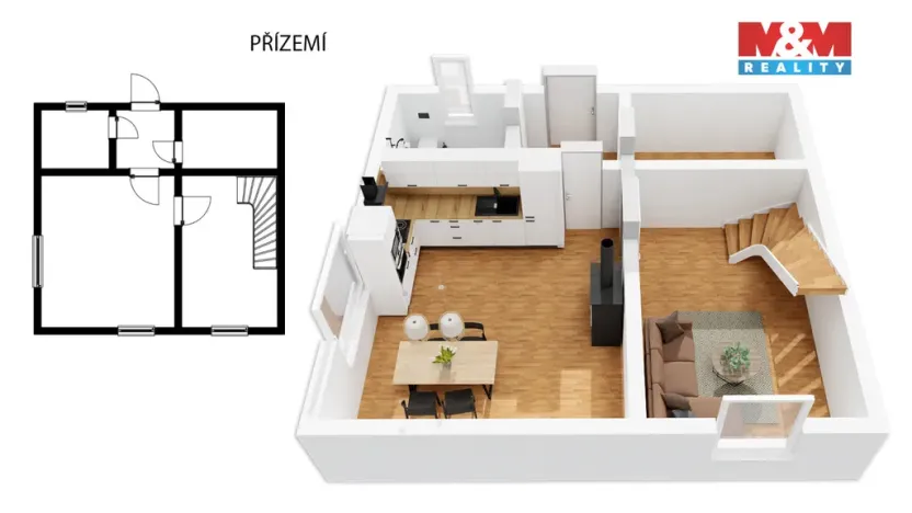Prodej rodinného domu, Načeradec, Na Kačíně, 80 m2