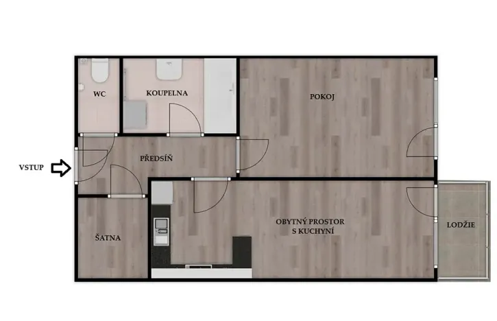 Pronájem bytu 2+kk, Rajhrad, Masarykova, 68 m2